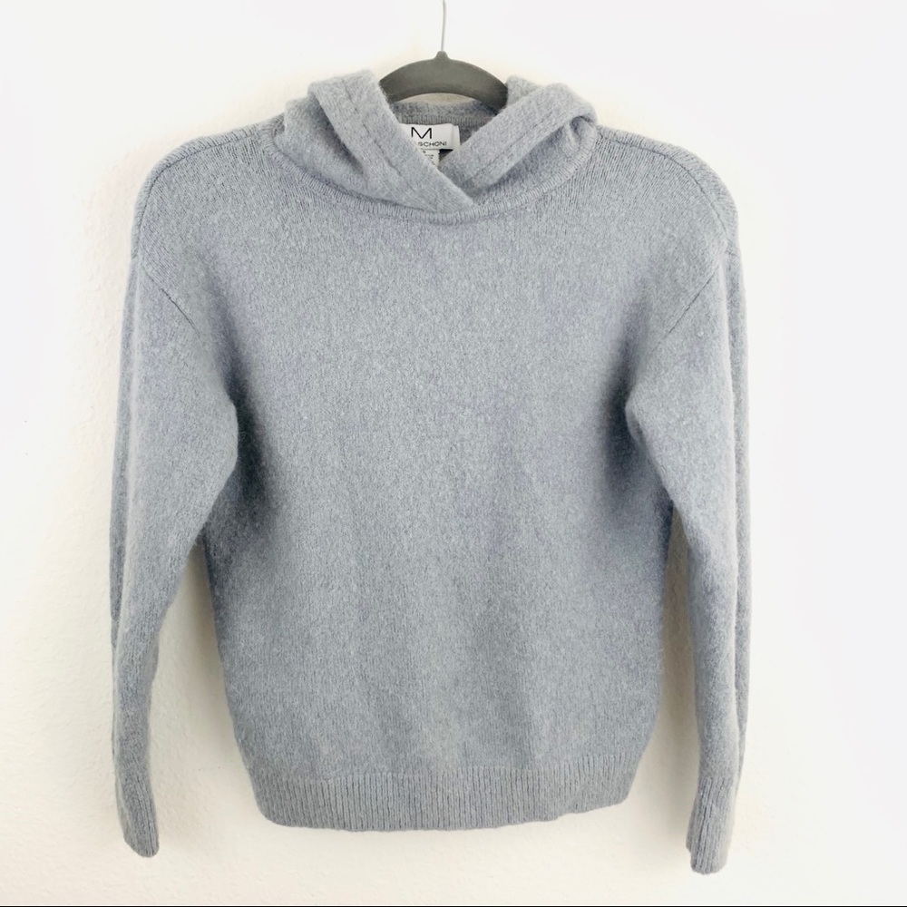 Magaschoni grey hooded sweater wool XS